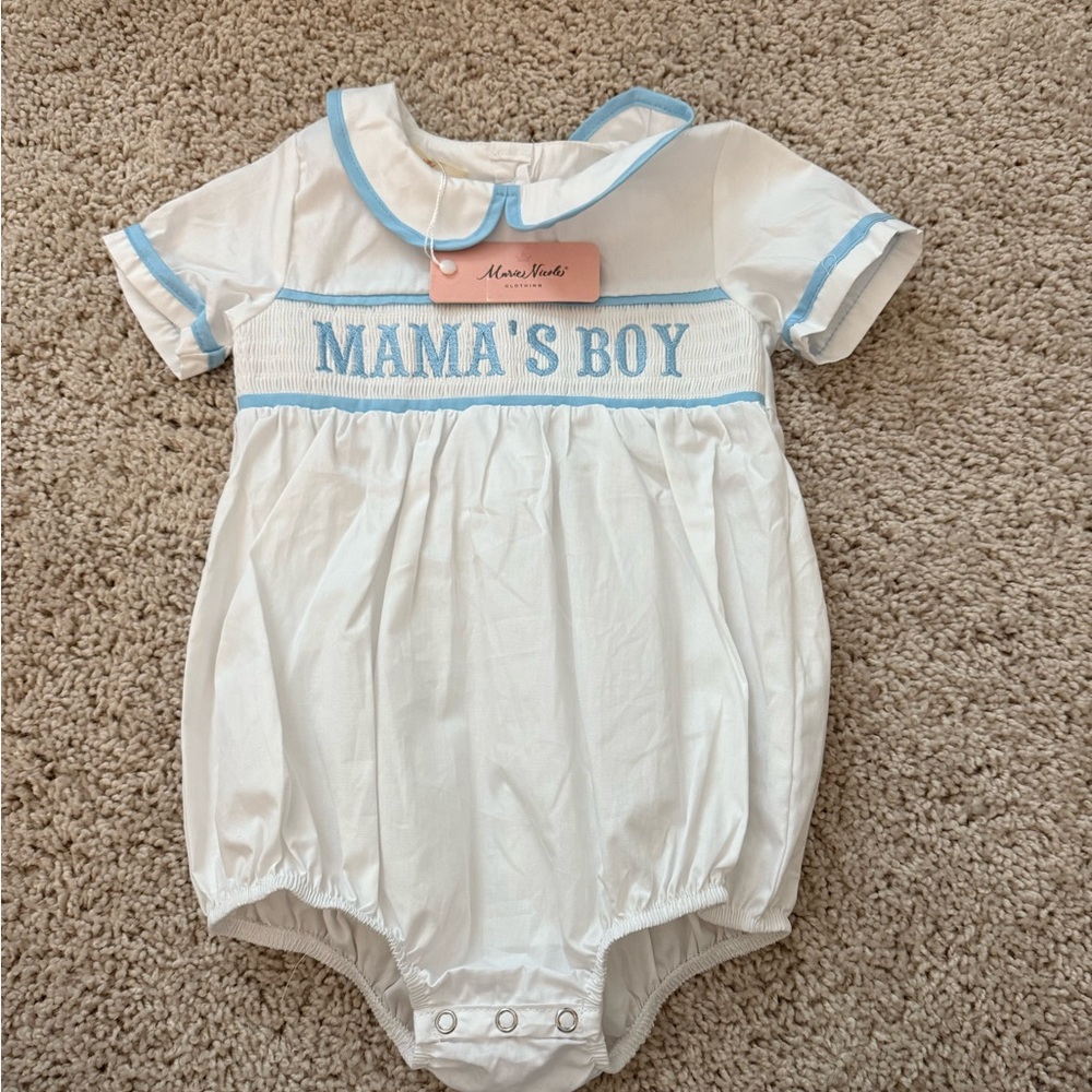 Marie Nicole Mamas Boy Bubble Romper